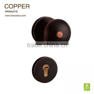 Bathroom door handle copper locking door handle ME1239 BCU-A for passage door