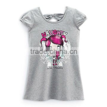 Girls and Childrens Short Sleeve Printing T-shirt