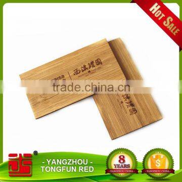 Bamboo wooden business card Laser engraved membership id card barcode printed