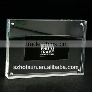 top- grade novel design resin/crystal photo frame block with screw