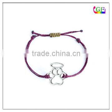 Customized Antique Alloy Leather Woven Bracelet