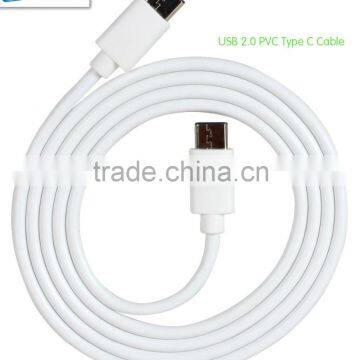 USB Cable Nylon Braided Type C Cable,USB 2.0 PVC Type C To Type C Charging Cable