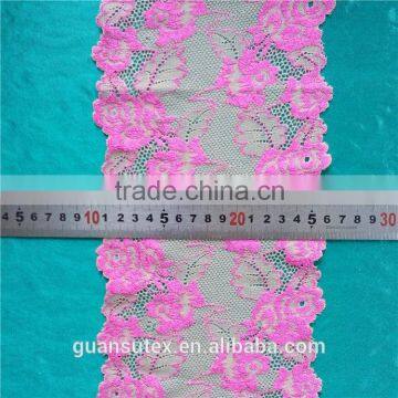 Peach Knitted Jacquard Lace Trimming For Lingerie/Underwear/Garment Decorations