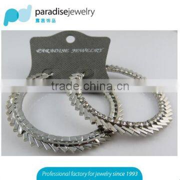 2016 Punk Women Earrings New Design African Earrings Rhinestone Hoop Earrings Wholesale
