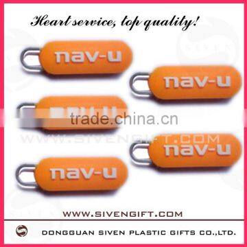 OEM cute soft pvc zip puller on customer's design shape