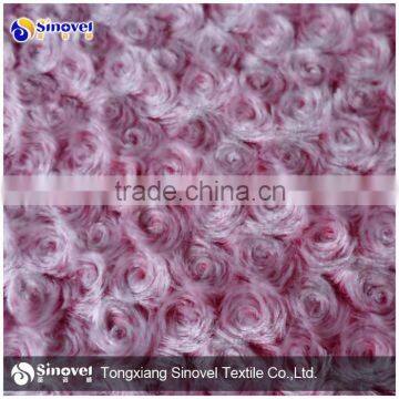 Long Pile Plush Fake Fur Fabric , PV Plush Fabric