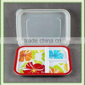 melamine divided lunch box