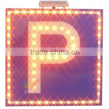 Car safety solar powered traffic warning international LED parking sign on sale