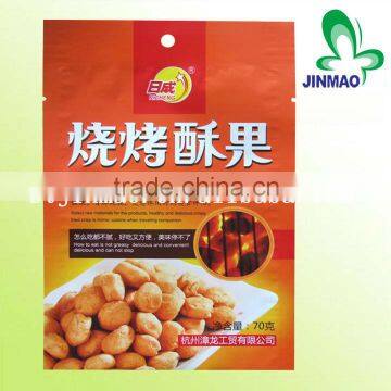 3-side sealed snack plastic packaging with clear window bags