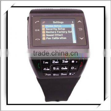 2014 GSM Cheap Watch Phone 1.3Inch Touch Screen Quadband Hand Watch Cell Phone Price