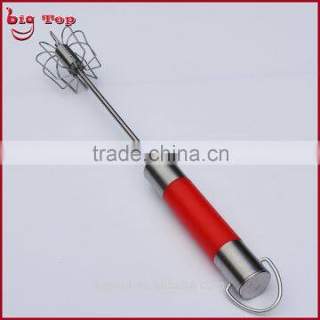BT0154 14" Rotating Whisk With PP Handle Egg Beater With 430 Function Part 14" PP Handle Rotating Egg Beater With Hook photo-3