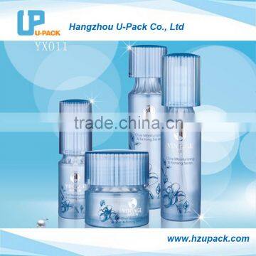 Fancy Unique Design Cosmetic Empty Glass Bottle Jar With Printing Series for Natural Cream and Lotion