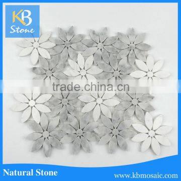 Waterjet Marble Mosaic Tile Flower Pattern Mosaic