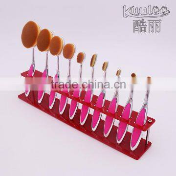 Hot Sale Clear Square Acrylic 10 Pcs Cosmetic Brush Rack photo-2
