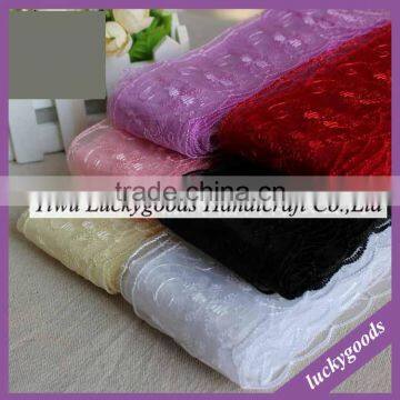 LLS004 crochet colorful polyester lace trim for sale
