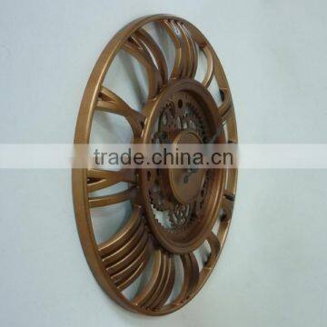 15 Inch Wall Decorative Plastic Copper Effect Clock photo-6