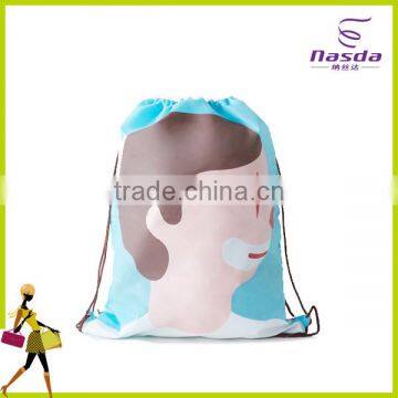 nonwoven drawstring backpack bag with cartoon printing