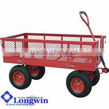 Heavy duty 4 wheel trolley for garden