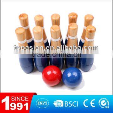 Hotsale wooden lawn bowling skittle for leisure sports