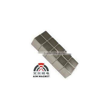 Block 1/2 " x 1/2 " x 1/16"zinc Coated High Intrinsic Coercive Force Neodymium Magnet photo-2