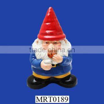 Porcelain Gnome Figurine Wholesale Ceramic Cookie Jar