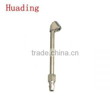 dual -head tire chuck ,1/4" hose barb ,chrome plated