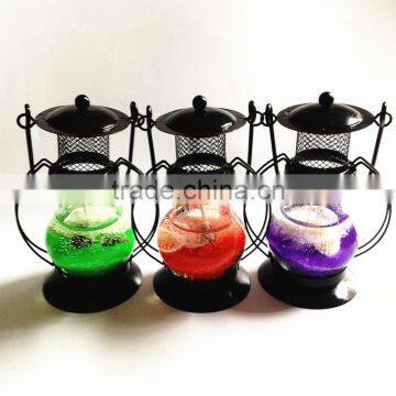 Wholesale High Quality and Aladdin Lamp Design as Wedding Decoration's Metal Lantern With Jelly Candle photo-3