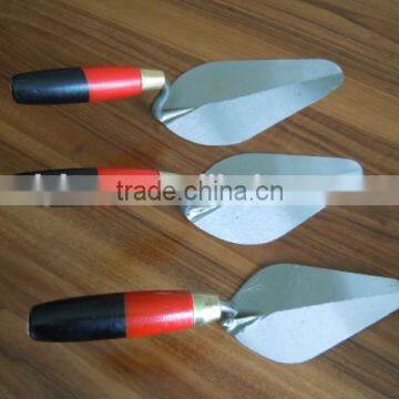 7" 8"one Piece Forged Bricklaying Trowel With Wooden Handle (black and Red) With Tail Button photo-2