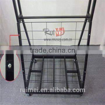 Floor Standing Portable Hanging Rug Display Metal Rack