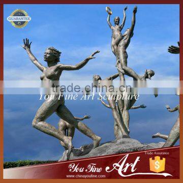 Life Size Outdoor Bronze Nude Sport Statue photo-2