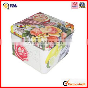 metal cosmetic lip balm tin