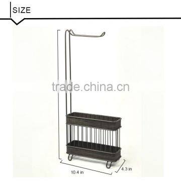 Rectangle Rack, Standing Holder With One Hook, Bronze photo-4