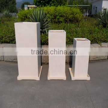 2014 Gardening Pots Planters white Tall Magnesium Planter Pots 3pcs/set For Sale