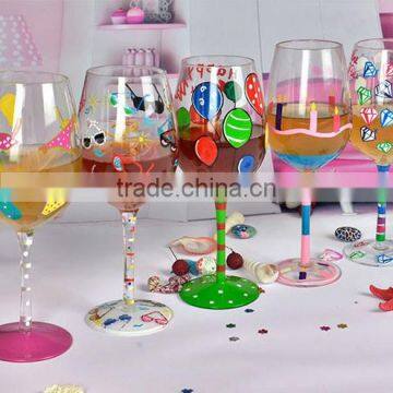 500ml handpainted glass mug hand painting wine glass hand drawing glass goblet