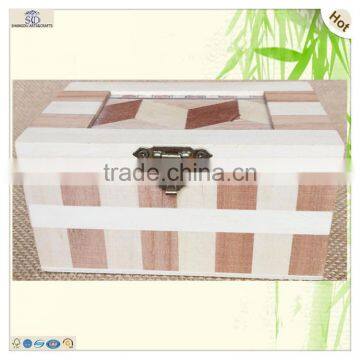 Clear Lid Hexagonal 3D Slicing Wooden Jewellery Storage Box photo-2