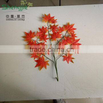 SJ071212 Dry Gold Leaf Decoration/plastic Maple Leaf/golden Maple Leaves Making photo-5