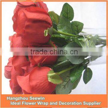 decorative cheap artificial red rose flower