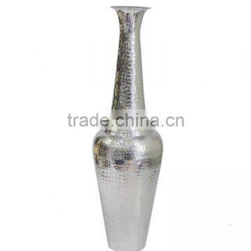 Hand Hammered Aluminum Flower Vase