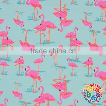Boutique Flamingo Printing Swimsuit Fabric Swimming Polyester Wholesale Fabric