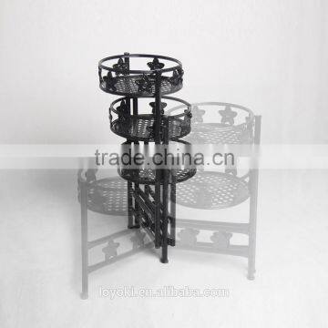 3-Tier Iron Home Decorative Flower Pot Folding Metal Plant Pot photo-5