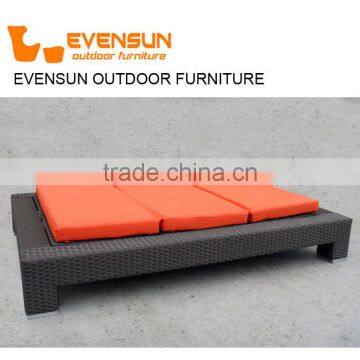China Evensun Outdoor Furniture Factory Rattan Wicker Teak Modern Sun Lounge photo-2