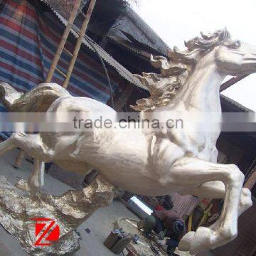 Life size jumping bronze horse statue for sale