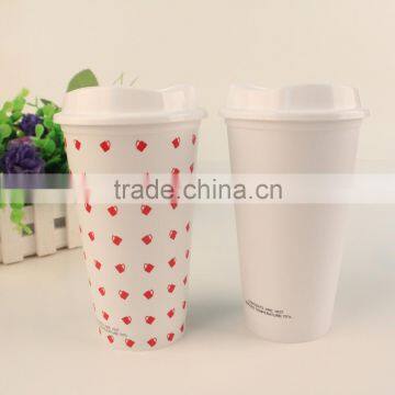 Custom Printing Reusable Starbucks Plastic Coffee Cup With Lid photo-2