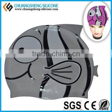 2015 Best Selling Funny Batman Silicone Swimming Cap for Long Hair photo-5