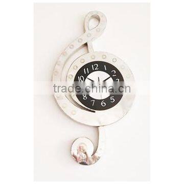 Music shape metal wall digital clock