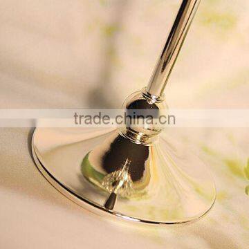 High Quality Candle Lanterns for Weddings Metal Silver Plated Candle Holder With Crystals for Home Decor photo-5