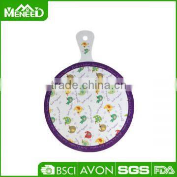 Round full printing with handle melamine cutting board