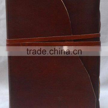Handmade Vintage Strip Closer Torn Flap Leather Journal