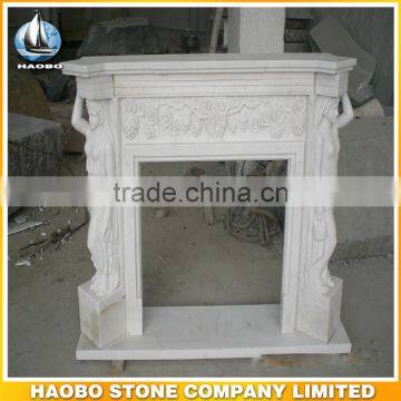 High Quality White Modern Fireplace modern carved for sale