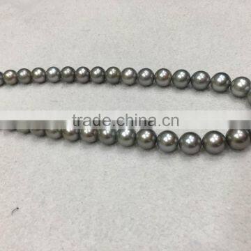 Wholesale 9-10mm Grey Tahitian Pearl Strands photo-2